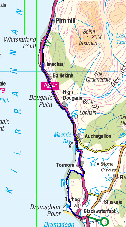 Blackwaterfoot to Pirnmill