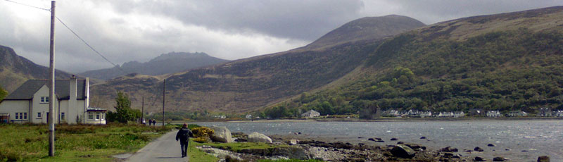 Celine walks into Lochranza